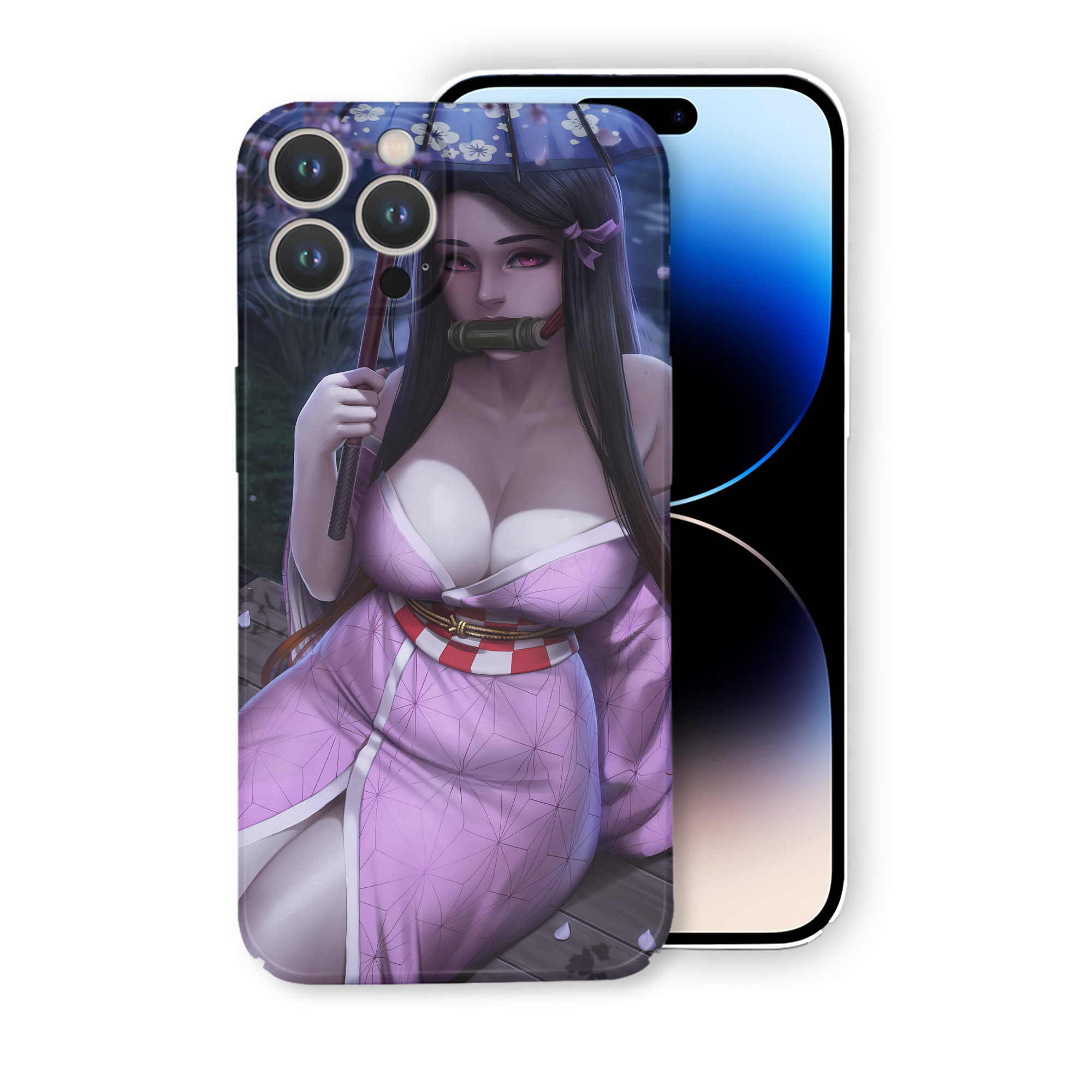 （画像用） 鬼滅の刃（きめつのやいば）竈門 禰󠄀豆子／かまど ねずこ Kamado Nezuko 【iPhone 14シリーズ対応】ハードケース